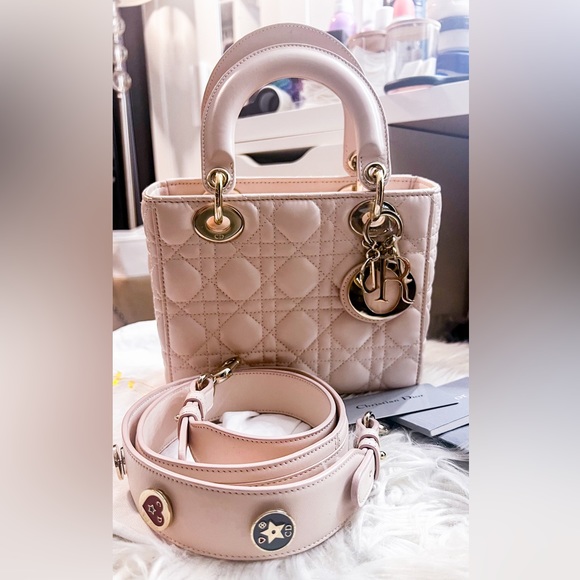 SOLD 💯 Authentic Lambskin Cannage Lady Dior Small Light Pink - Picture 10 of 10